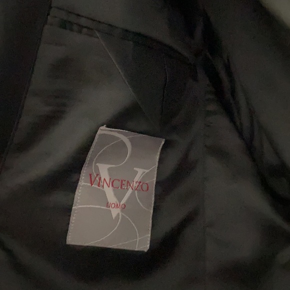 Men’s black Vincenzo suit coat 36L - Picture 3 of 9